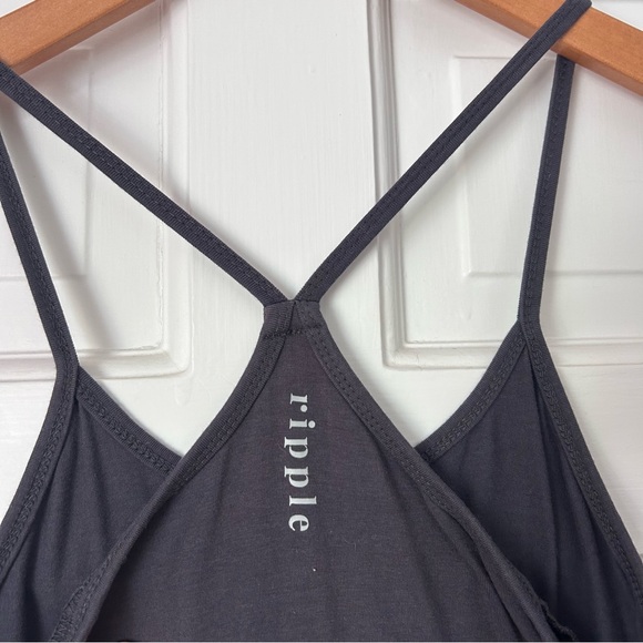 Ripple Grey Organic Cotton Short Yoga Jumpsuit Size Medium - Picture 5 of 8